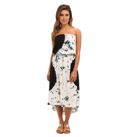 Angie Strapless Tie-Dye Print Dress
