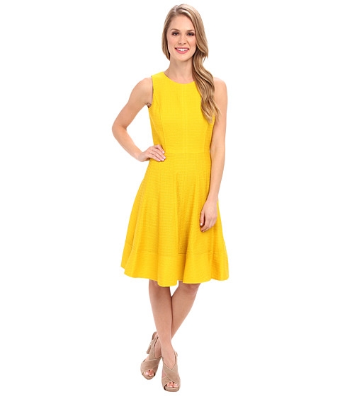 Anne Klein Darted Circle Ribbon Sheer Skirt Dress