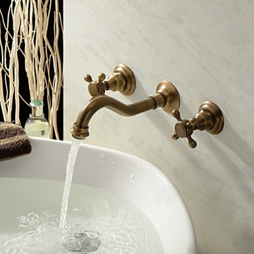 Antique Inspired Bathroom Faucet (Polished Brass Finish)
