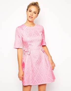 ASOS Bubble Texture Bow Dress