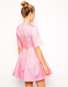 ASOS Bubble Texture Bow Dress - Image 2