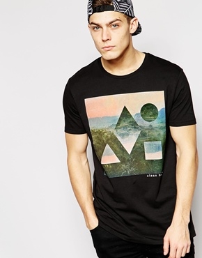 ASOS Longline T-Shirt with Clean Bandit Print and Skater Fit