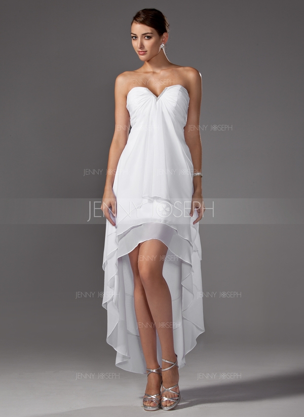 Asymmetrisch Chiffon Ballkleid mit  - Image 2