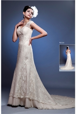 Attractive Bateau Half-Sleeve Floor-length Anderai s Trumpet/Mermaid  - Image 2