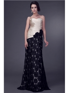 Attractive Flowers/Pleats Mermaid Sweetheart Neckline Floor-length Veleria's Mother of the Bride Dre