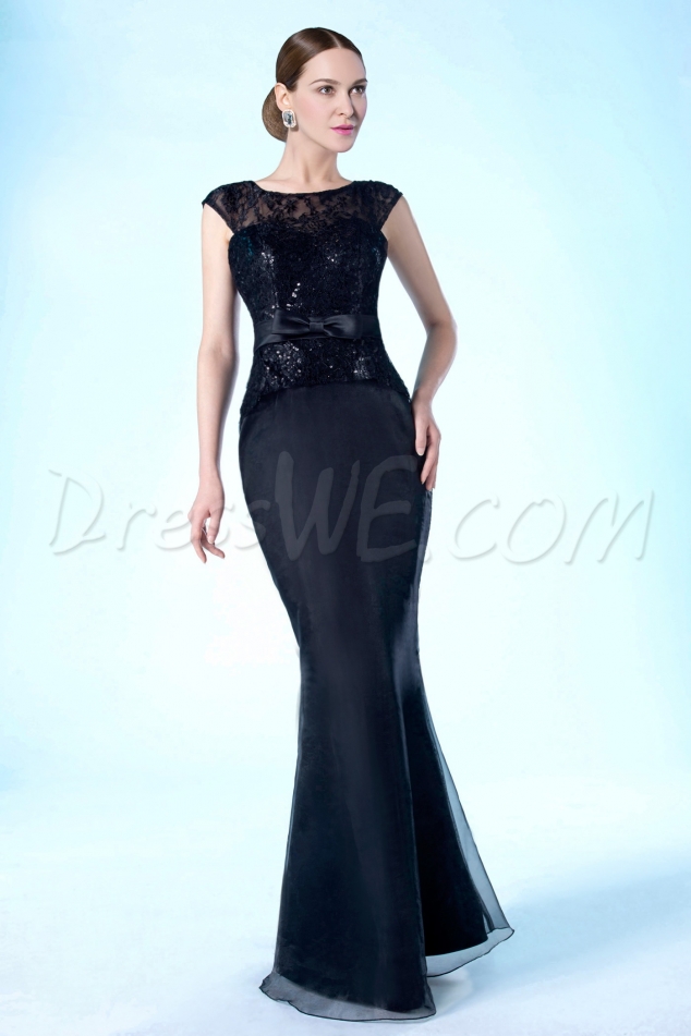 Attractive Scoop Neckline Bowknot Trumpet/Mermaid Mother of the Bride 