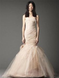 AUTHENTIC Vera Wang Luxe Juliet Ivory Tulle NEW Bridal Gown 12 RETURN POLICY