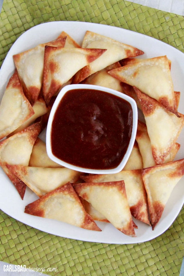 Baked Pineapple Coconut Cream Cheese Wontons