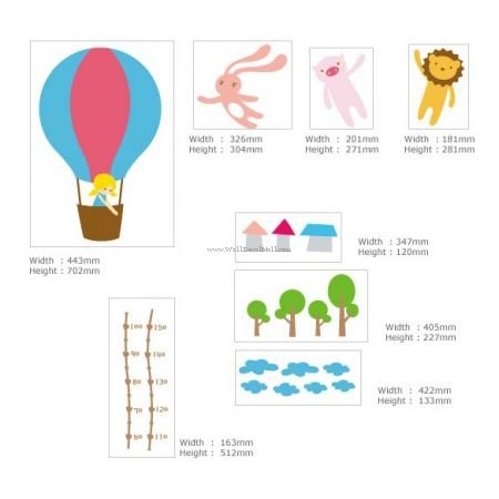 Balloon Trip Kid Wall Decals