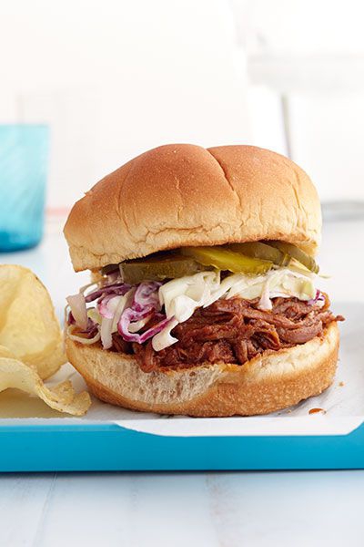 BBQ Brisket Sandwiches with Quick Slaw
