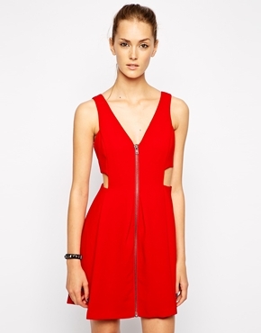 BCBGeneration Dress with Zip and Cut Out Waist