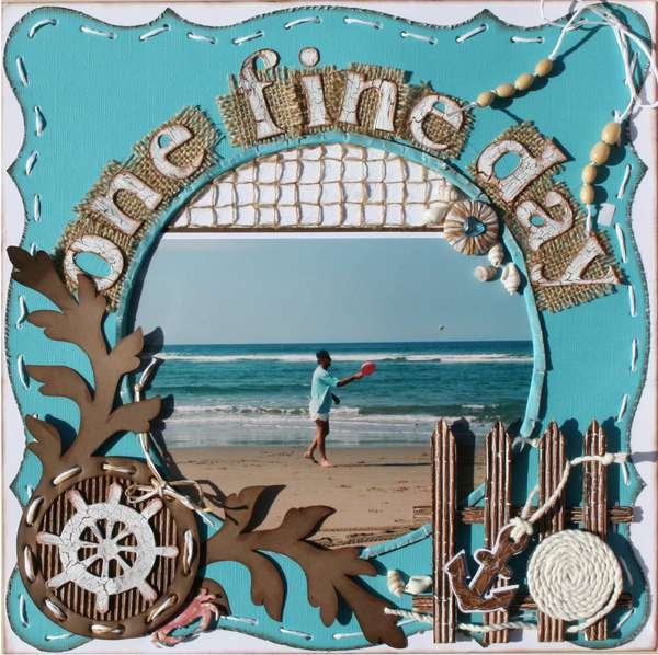 Beach scrapbook layout