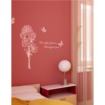 Beautiful Flowers Wonderful Space Wall Decals