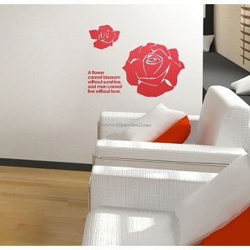 Beautiful Rose Flower Wall Decals