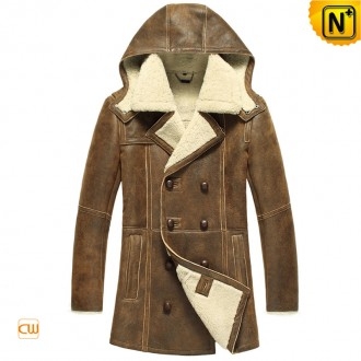 Bismarck Brown Shearling Coat CW878159