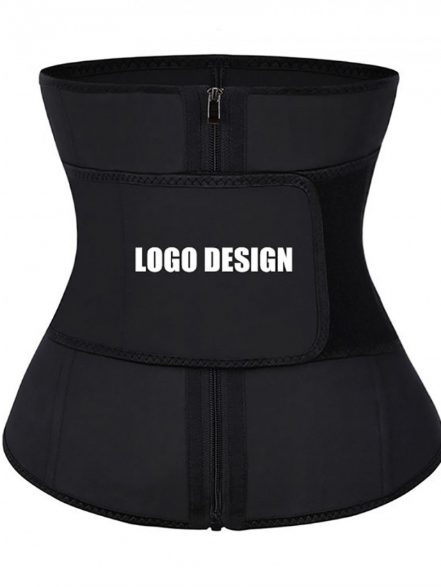  Black Adjustable Belt Latex Waist Cincher For Curve-Creating - Image 2