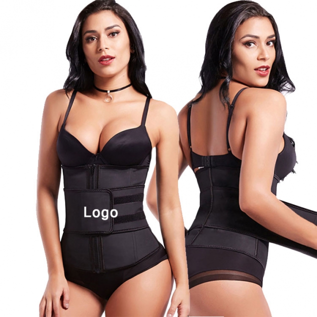  Black Adjustable Belt Latex Waist Cincher For Curve-Creating - Image 3