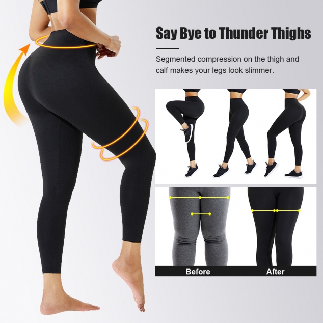  Black High Waist Pant Shaper Full Length Intant Shaping - Image 2