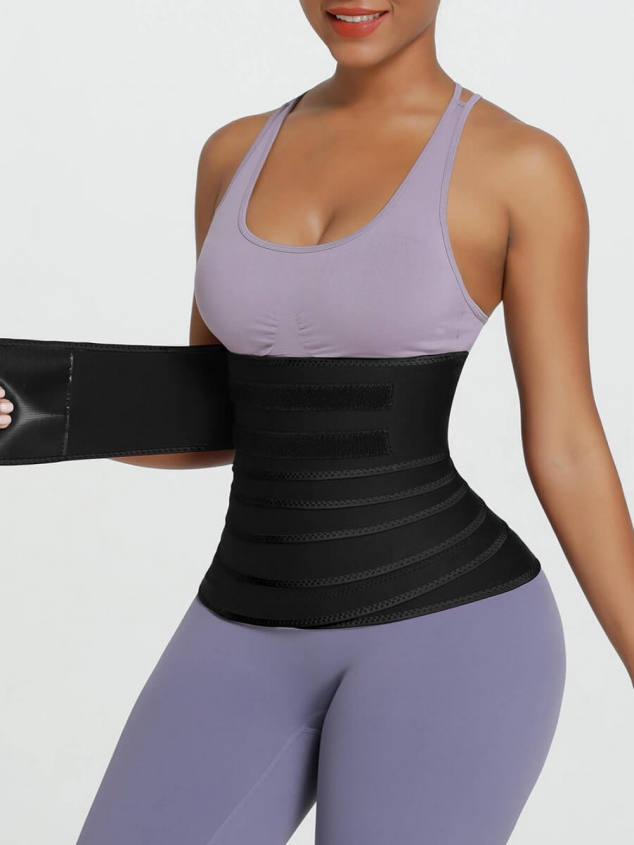 Black Noeprene Slimming Tummy Waist Wrap Sweat Fat Burning