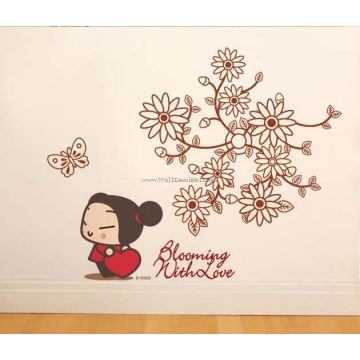 Blooming With Love Flowergirl Wall Decals