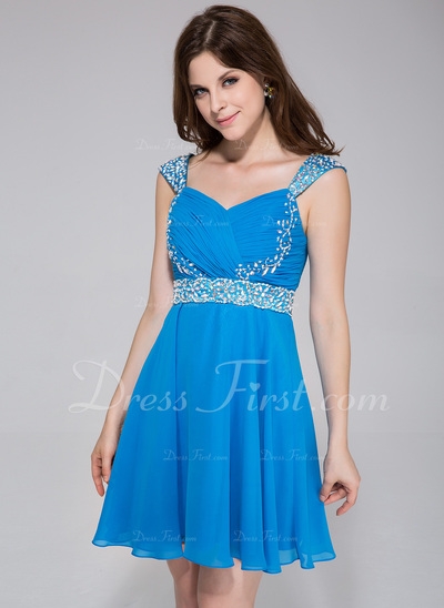 blue short dresses  010