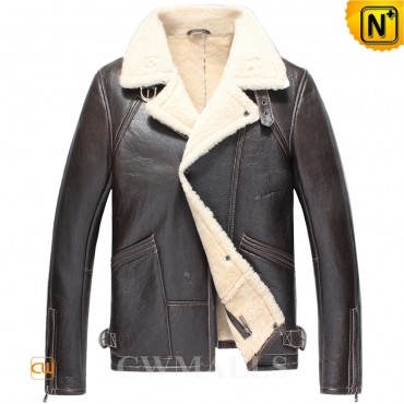 Boston Brown Sheepskin Bomber Jacket CW857185