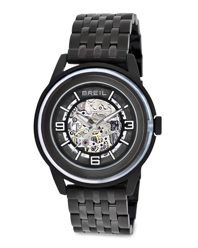 Breil Orchestra Automatic Skeleton Watch, Black