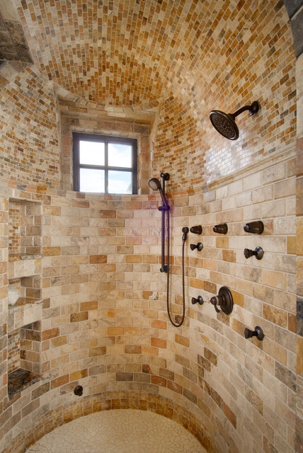 Brick tile shower