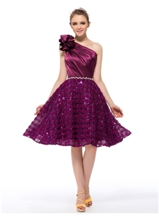 Brilliant A-Line Sweetheart Mini/Short-Length Tiered Ruffles Polina's Prom/Cocktail Dress