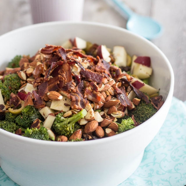 Broccoli, Bacon, Apple and Almond Salad