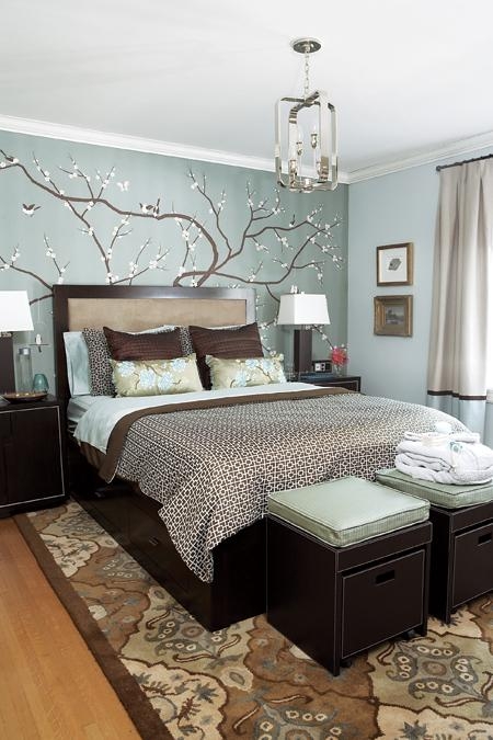 Brown & Blue Bedroom idea