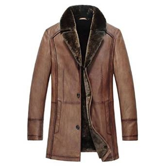 Brussels Mens Genuine Shearling Leather Coat