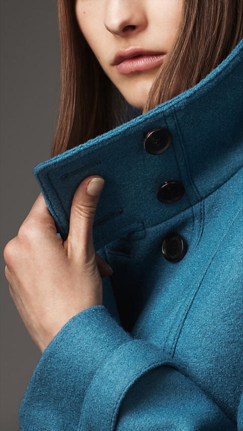 Burberry Wool A Line Coat - Image 3