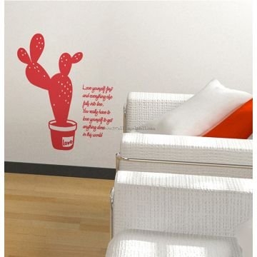 Cactus Decor Point Flower Wall Decals