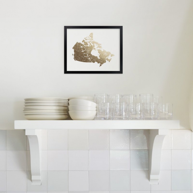 Canada Map Foil Stamped Wall Art - Image 2