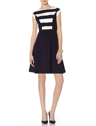 Cap Sleeve Fit & Flare Dress