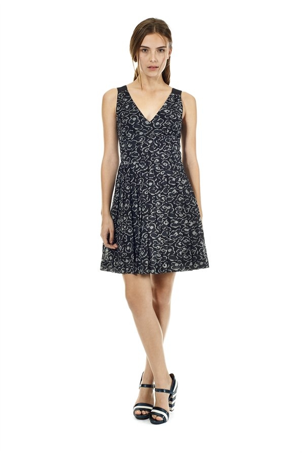 Cas Print Silk Cotton Dress