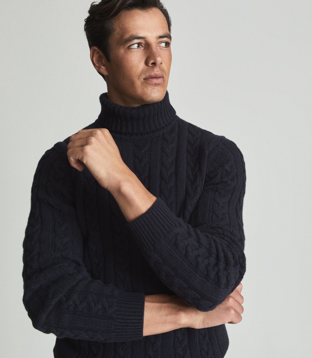 Cashmere Roll Neck Jumper - Image 2