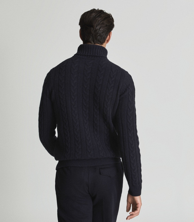 Cashmere Roll Neck Jumper - Image 3