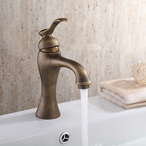 Centerset Antique Brass Bathroom Faucet