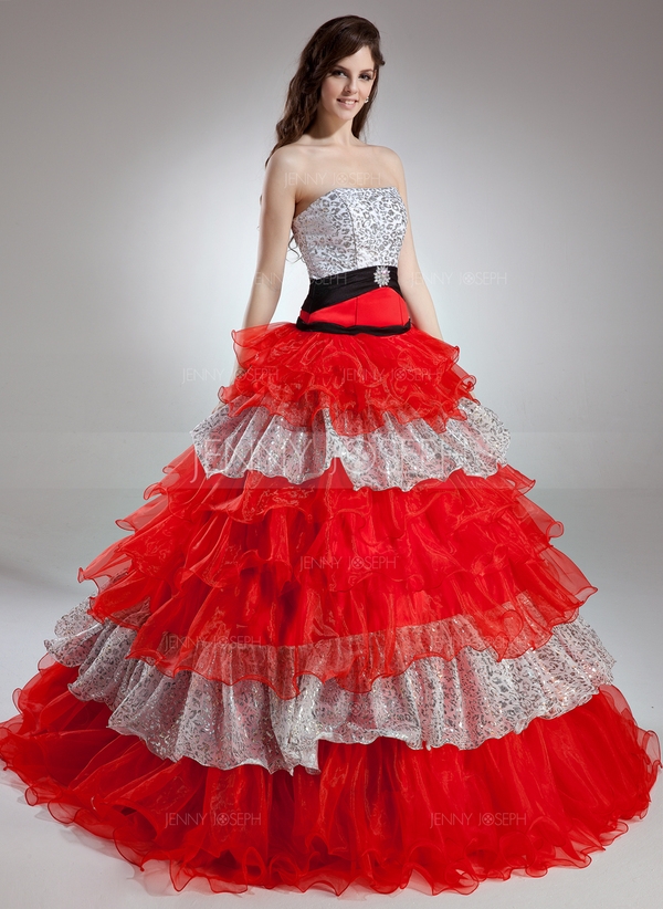 Chá comprimento Organza de Cetim Vestido quinceanera com Bordado Pino flor crystal