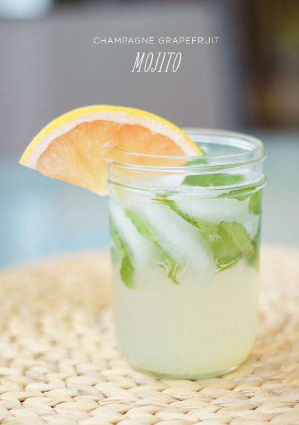 Champagne grapefruit mojito