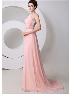 Charming Beading Applique Lace-Up Court Train Trumpet/Mermaid Wedding Dress
