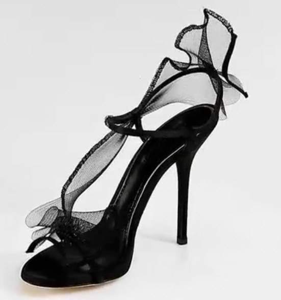 Charming Black High Heels Kidsuede Platform Peep Toe Women sandals