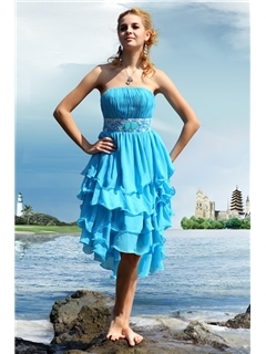 Charming Chiffon A-line Sweetheart Sleeveless Homecoming Dresses