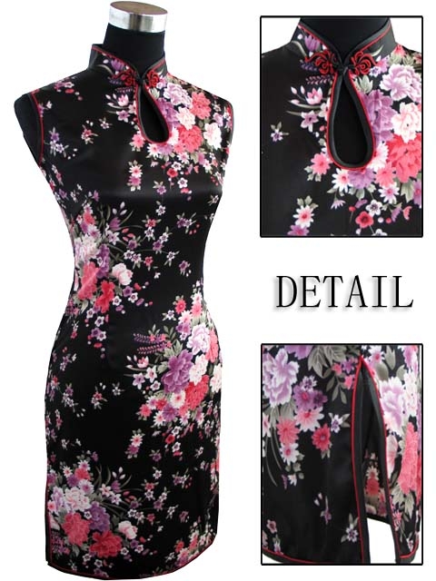 Charming Chinese women's mini dress evening dress Cheongsam size S--XXL