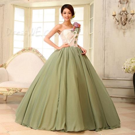 Charming Flower One Shoulder Floor Length Ball Gown Dress