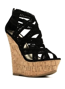 Cheap New Crisscrossed Cut Women Fabric Wedges(10941589)