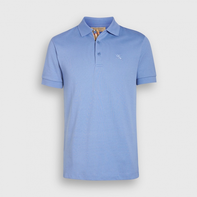 Check Placket Cotton Polo Shirt - Image 3