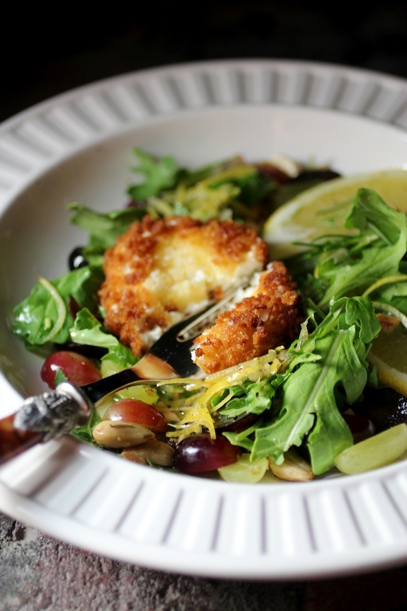 Chèvre Chaud Salad with Limoncello Dressing